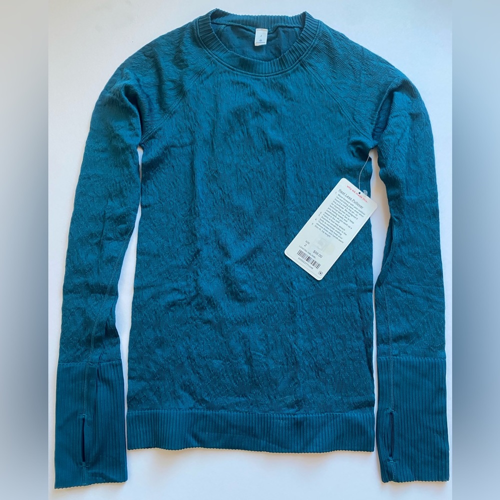 NWT Lululemon Rest Less Pullover, Size: 2, Color: Nile Blue